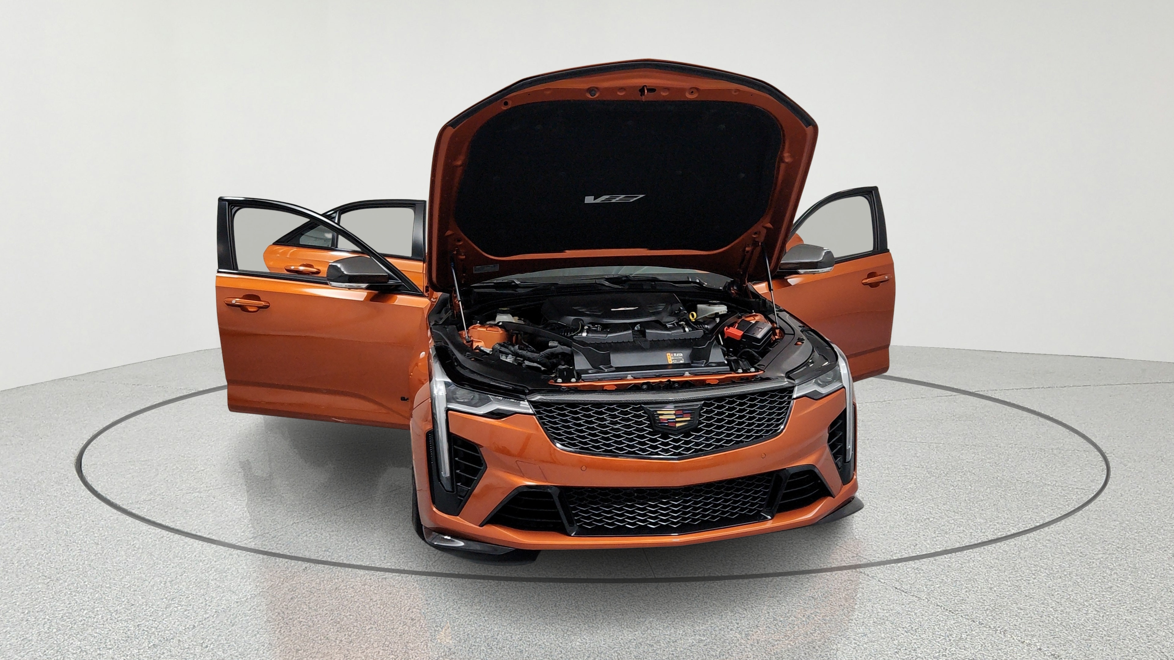 Learn About This Used 2022 Blaze Orange Metallic Cadillac V-Series